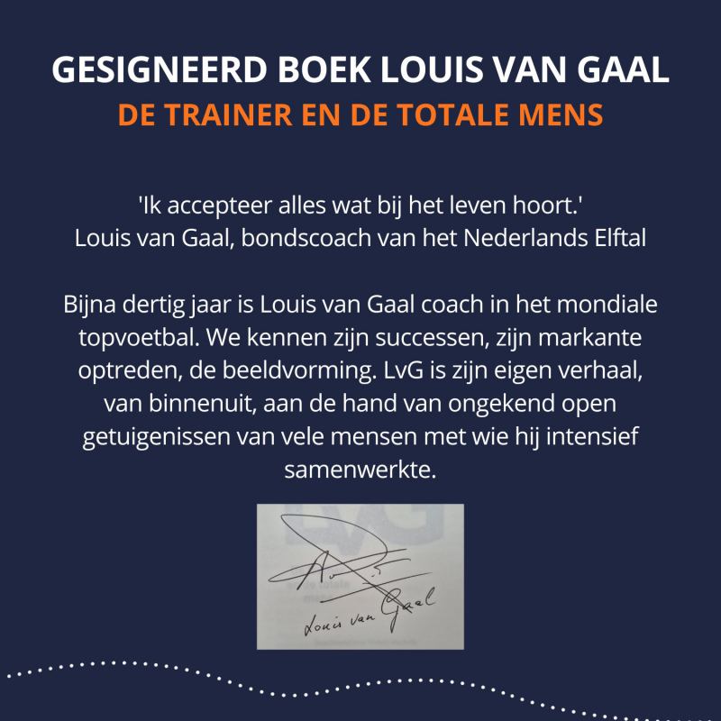Gesigneerd boek van Louis van Gaal