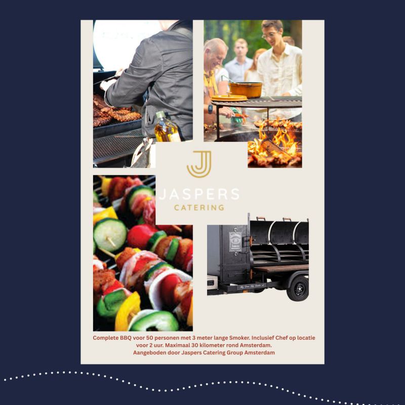 Een complete BBQ op locatie voor 50 personen