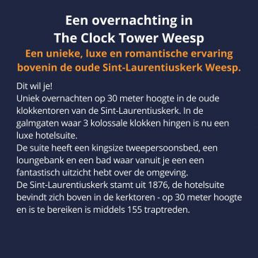 Een overnachting in The Clock Tower Weesp