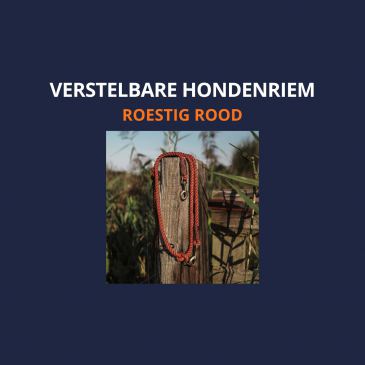 Verstelbare hondenriem - roestig rood
