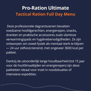 Pro-Ration Ultimate Tactical Ration Full Day Menu