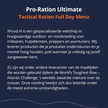 Pro-Ration Ultimate Tactical Ration Full Day Menu